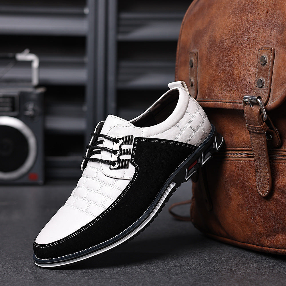 BrandsClub®| Oxford Derby Orthopedic White Leather Shoes