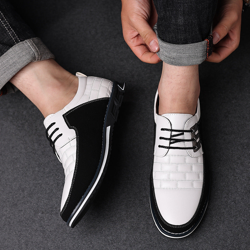 BrandsClub®| Oxford Derby Orthopedic White Leather Shoes